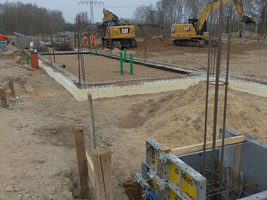 Fundamentarbeiten für den Neubau NORMA-Markt in Bützow: Bautenstand 24.03.2026